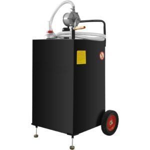 30 gallon gas caddy fuel storage tank with wheels portable fuel caddy with manuel transfer pump gasoline diesel fuel container for cars lawn mowers atvs boats more black 5.jpg