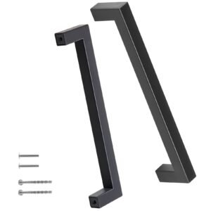30 Pack Cabinet Pulls, 5.03in / 128mm Center to Center Slim Square Kitchen Cabinet Drawer, Stainless Steel Modern Kitchen Cupboard Door Handles for Kitchen Bathroom Bar Hardware Matte Black