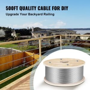 316 stainless steel wire rope 500ft length steel wire cable 316 inch steel cable railing decking with 1x19 strands construction 4700lbs breaking strength for stair handrail clothesline 1.jpg
