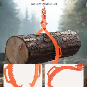 32in log lifting tongs 2 claw log tongs heavy duty steel log grapple 1543lbs lifting capacity swivel log graper timber eagle claw design log skidding tongs for trucks tractors forklifts 2.jpg