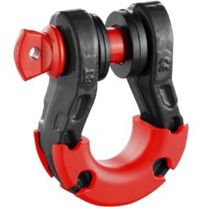 3/4" D-Ring Shackle, 2 Pack Alloy Steel Shackles 66139 lbs (30 Ton) Break Strength with 7/8" Screw Pin, Isolators & Washers, Heavy Duty Off Road Vehicle Recovery Shackle for Jeep Truck, Black