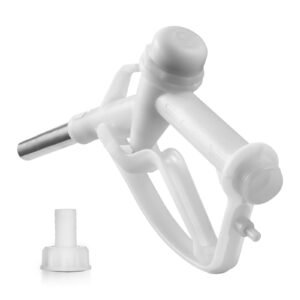 3/4-Inch Barb Diesel Exhaust Fluid Nozzle, Max Flow Rate 14.5 GPM, Plastic Dispenser Nozzle with 3/4-Inch (OD=19 mm) Spout, Lightweight & Portable, Used for Urea, Industrial Fluids, White