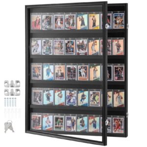 35 graded sports card display case 243x305x21 in baseball card display frame with 98 uv protection clear view pc glass lockable wall cabinet for football basketball hockey trading card 2.jpg