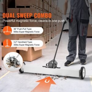 36 inch magnetic sweeper with wheels 55 lbs capacity with telescoping magnetic pickup tool adjustable handle magnetic pickup sweeper to pick up nails and screws for workshop garage yard 1.jpg