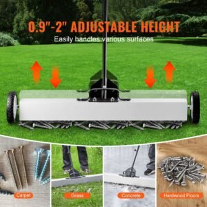 36 inch magnetic sweeper with wheels 55 lbs capacity with telescoping magnetic pickup tool adjustable handle magnetic pickup sweeper to pick up nails and screws for workshop garage yard 2.jpg