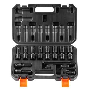 360 degree swivel impact socket set 38 socket set 14pcs deep universal metric 10 19mm 6 point cr mo alloy steel for auto repair easy to read size markings rugged construction storage case.jpg