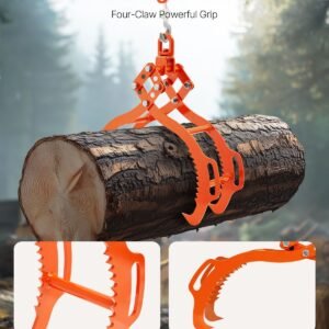 36in log lifting tongs 4 claw log tongs heavy duty steel log grapple 3300lbs lifting capacity swivel log graper timber eagle claw design log skidding tongs for trucks tractors forklifts 2.jpg