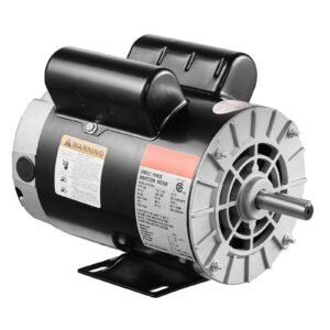 3.7HP Air Compressor Motor, 3450RPM Electric Motor, 230V 17.2 Amps, 5/8" Keyed Shaft 56 Frame, 1.88" Shaft Length, Single Phase, CCW/CW Rotation (Factory Setting is CCW)