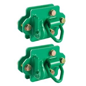 38 tractor bucket hooks with tie down ring grade 70 forged steel 2 pack bolt on grab hook with back plates work well for tractor bucket rv utv truck maximum break strength 15000 lbs green 4.jpg