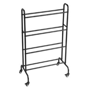3d printer filament storage rack, 4 tier heavy duty storage shelf, rolling filament spool holders racks with wheels, filaments organzied for 3d printing station, office, workshop (shelf only)