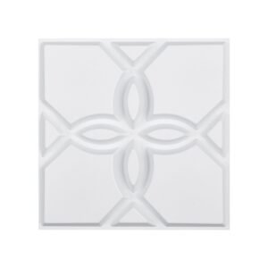 3D Wall Panels, 33-Pack 11.81 x 11.81 in PVC Modern Art Minimalist Floral Tiles, 32 Sq.Ft Coverage Accent Wall Panel, Interior Home Decor for Ceiling, Bedroom, Living & Gaming Room, Matte White