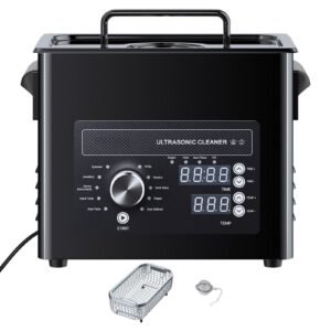 3L Ultrasonic Cleaner, Professional Ultrasonic Cleaner Machine with Knob Control, Stainless Steel Cleaning Machine with Basket and Cleaning Ball, for Watches, Razors, Jewelry, Coins and More