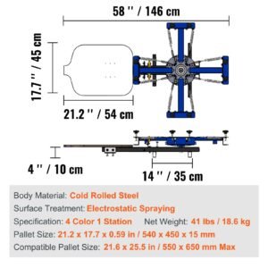 4 color 1 station screen printing machine 212x177in 54x45cm screen printing press 360 rotable silk double layer positioning pallet for t shirt diy printing 1.jpg