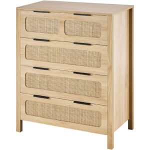 4 drawer rattan dresser boho dresser rattan chest of drawers with spacious storage natural rattan dresser for bedroom living room hallwayrattan nightstand with sturdy handleslegs brown.jpg