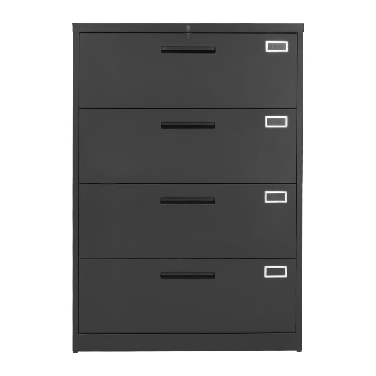 4 drawers metal file cabinet vertical filing cabinet with lock and adjustable hanging rod tall filing storage cabinets for home and office fit letter a4 legal size file easy assembly black.jpg