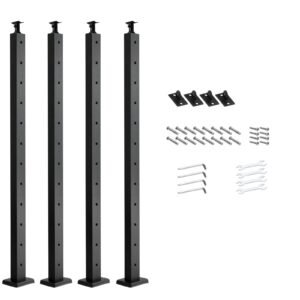 4 pack cable railing post 42x2x2 in horizontal hole deck railing post with pre drilled holes stainless steel cable rail post with horizontal and curved bracket black 4jzlgzxhs106urzu0001v0.jpg
