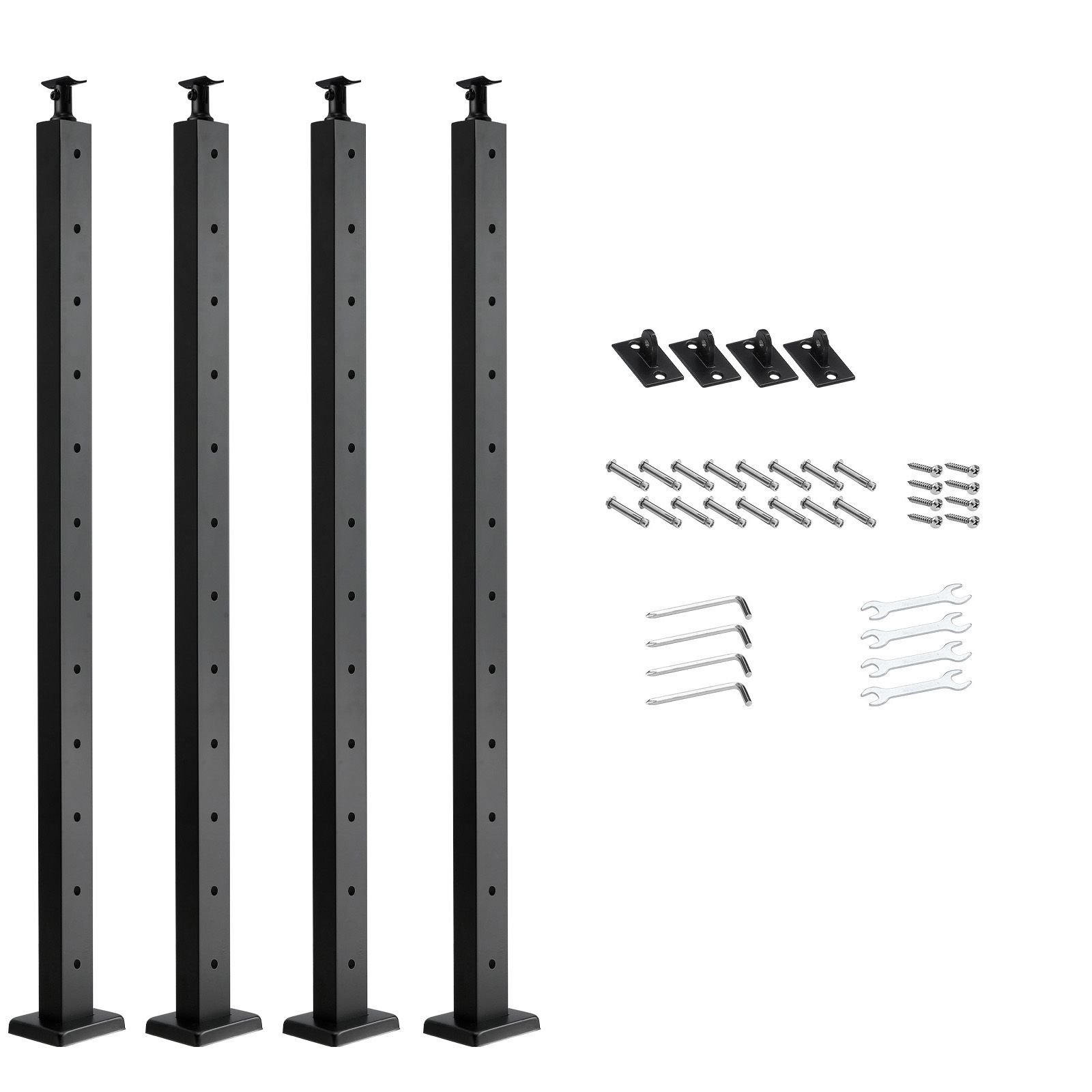 4 pack cable railing post 42x2x2 in horizontal hole deck railing post with pre drilled holes stainless steel cable rail post with horizontal and curved bracket black 4jzlgzxhs106urzu0001v0.jpg
