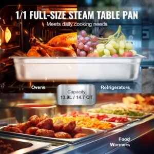 4 pack hotel pans full size anti jam steam pan with lid 08mm thick stainless steel steam table pan 4 inch deep commercial table pan catering storage food pan for industrial scientific 1.jpg