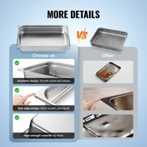 4 pack hotel pans full size anti jam steam pan with lid 08mm thick stainless steel steam table pan 4 inch deep commercial table pan catering storage food pan for industrial scientific 2.jpg