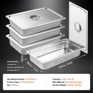 4 pack hotel pans full size anti jam steam pan with lid 08mm thick stainless steel steam table pan 4 inch deep commercial table pan catering storage food pan for industrial scientific 3.jpg