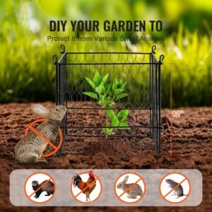 4 pack plant protector from animals 134 x 134 chicken wire plant protector plant cages for outdoor plants flowers vegetables keeps bunny chicken squirrels out 16pcs metal mesh 1.jpg