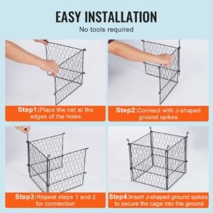 4 pack plant protector from animals 134 x 134 chicken wire plant protector plant cages for outdoor plants flowers vegetables keeps bunny chicken squirrels out 16pcs metal mesh 3.jpg
