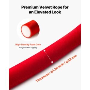 4 pcs red velvet stanchion ropes 5 ft crowd control stanchion red velvet ropes with silver hooks post queue barrier carpet rope for carpet events movie theaters grand openings hotels party 3.jpg