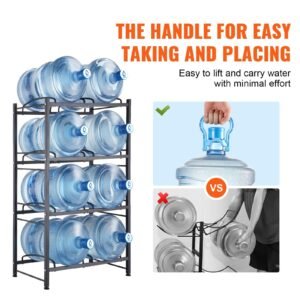 4 tiers water jug holder 5 gallon water bottle holder double row water bottle rack for 8 bottles heavy duty water jug rack for kitchen office living room black 2.jpg