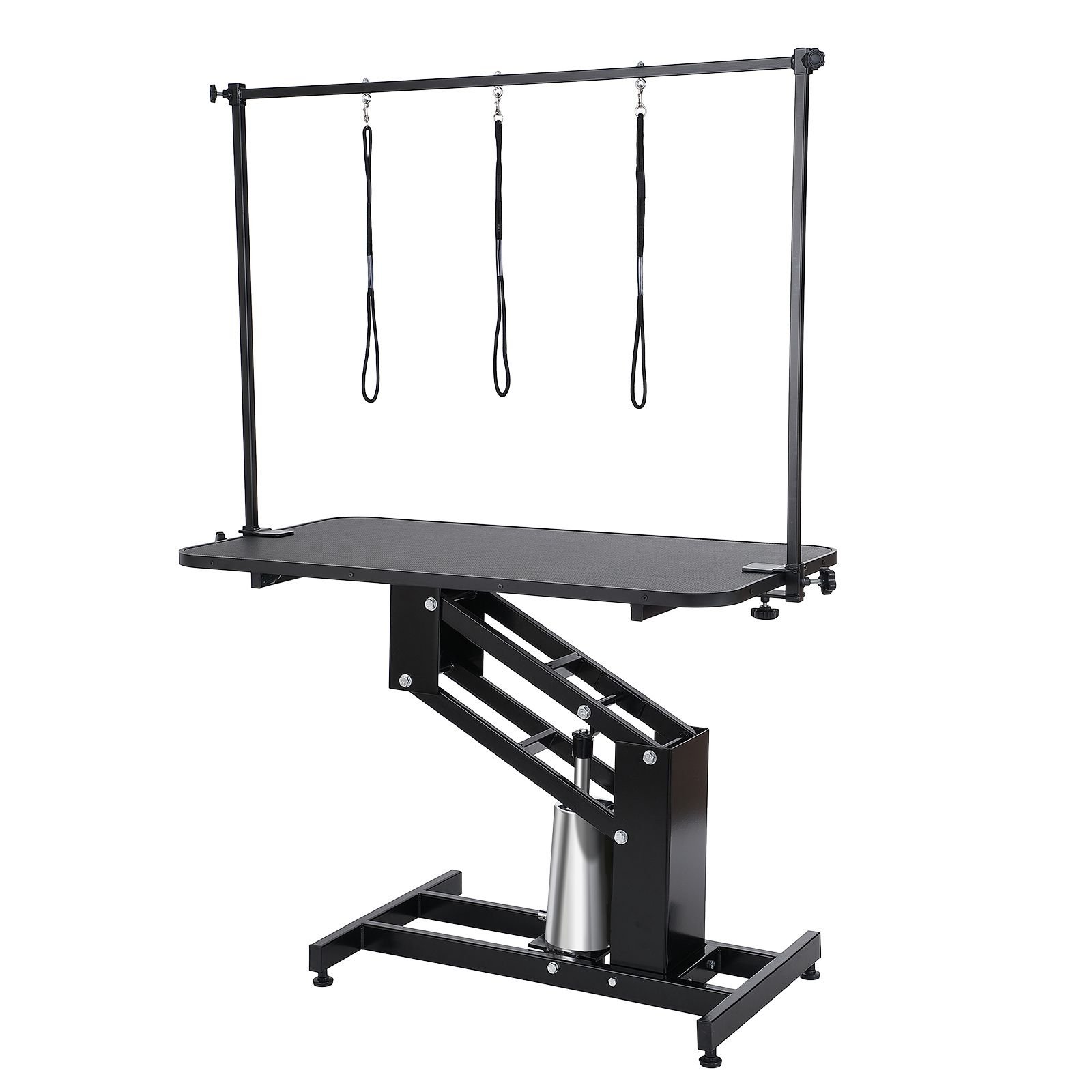 43 hydraulic pet grooming table heavy duty dog grooming arm for medium small dogs height adjustable dog grooming station anti slip tabletop dog grooming station max bearing 400lbs.jpg