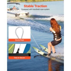 46 water skis kids water ski trainers with x 7 adjustable bindings double handle rope removable stabilizing bar training waterskis combo for kids youth up to 300 lbs 5.jpg