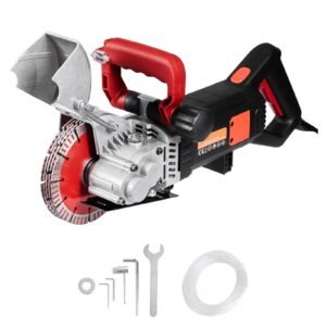 4800W Wall Chaser 38mm/1.5" Cutting Width,Wall Groove Cutting Machine 52mm/2" Cutting Depth,Wall Slotting Machine With 5 Saw Blades 6.3" Diameter 5000r/Min,One-time Forming Dustless