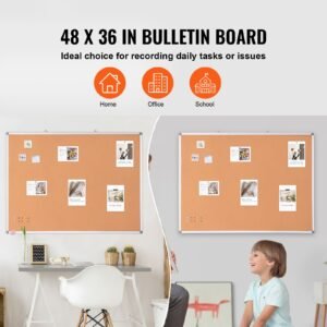 48x36 large cork board wall mounted bulletin board with pin board perfect for school home office 1.jpg