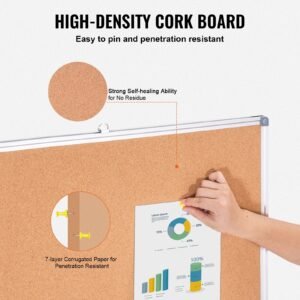 48x36 large cork board wall mounted bulletin board with pin board perfect for school home office 2.jpg