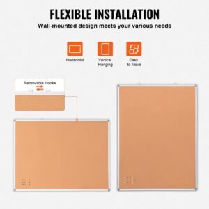 48x36 large cork board wall mounted bulletin board with pin board perfect for school home office 3.jpg