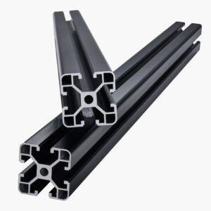 4PCS 39.4 in (1000mm) T Slot 2040 Aluminum Extrusion Profile, European Standard Anodized Linear Rail, High-Strength Extruded Aluminum Rail for 3D Printer, CNC Machine DIY, Laser Engraving, Black