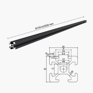 4pcs 472 in 1200mm t slot 2020 aluminum extrusion profile european standard anodized linear rail high strength extruded aluminum rail for 3d printer cnc machine diy laser engraving black 3.jpg