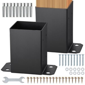 4x4 post base 2 pcs inner size 36x36 post base brackets heavy duty powder coated post anchor matte black wood post brackets for pavilion deck railing support deck base plate.jpg