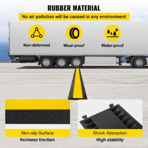 5 channel cable protectors extreme rubber cable ramps heavy duty protective cable wire cord ramp driveway rubber traffic speed bumps cable protector 5 channel 1pack 18000lb 4.jpg