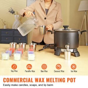 5 liter wax melter for candle making large electric wax melting pot easy pour spout 4 level temperature control easy clean for candle soap cream beauty bulk production business or home 1.jpg