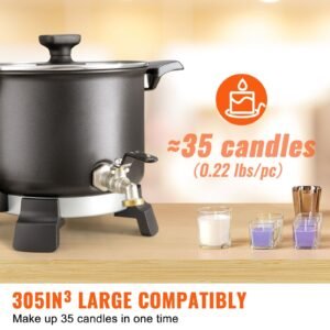 5 liter wax melter for candle making large electric wax melting pot easy pour spout 4 level temperature control easy clean for candle soap cream beauty bulk production business or home 2.jpg