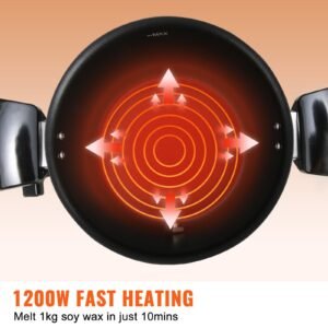 5 liter wax melter for candle making large electric wax melting pot easy pour spout 4 level temperature control easy clean for candle soap cream beauty bulk production business or home 3.jpg