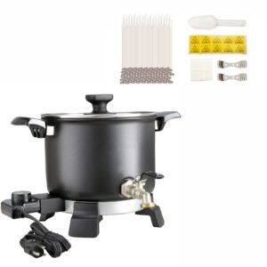 5 liter wax melter for candle making large electric wax melting pot easy pour spout 4 level temperature control easy clean for candle soap cream beauty bulk production business or home.jpg