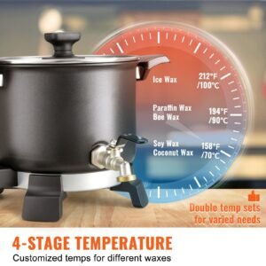5 liter wax melter for candle making large electric wax melting pot easy pour spout 4 level temperature control easy clean for candle soap cream beauty bulk production business or home 4.jpg