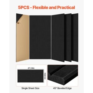 5 pack acoustic panels with self adhesive 472 x 236 x 04 inch sound proof foam panels polyester fiber soundproof wall panels high density for home studio office theater black 5.jpg