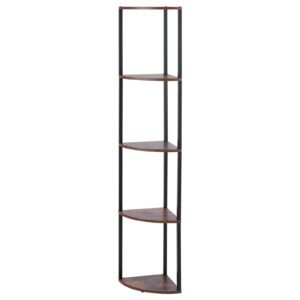 5 Tier Corner Shelf with LED Light, 64" Tall Corner Bookshelf with Storage Shelves for Collectibles, Display Shelf with Multi-color Lights Controlled Via RC/APP for Bedroom, Living Room, Office