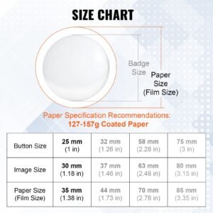 500 Sets 1 inch 25mm Pin Back Button Parts, DIY Round Button Badge Parts, Set Includes Metal Top, Plastic/Metal Button, Clear Film, and Blank Paper For Gifts Presents, Machine NOT Included