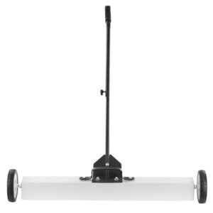 55Lbs Rolling Magnetic Sweeper with Wheels,Push-Type Magnetic Pick Up Sweeper, 36-inch Large Magnet Pickup Lawn Sweeper with Telescoping Handle, Easy Cleanup of Workshop Garage Yard