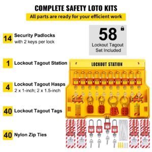58 pcs lockout tagout kits electrical safety loto kit includes padlocks lockout station hasp tags zip ties lockout tagout safety tools for industrial electric power machinery 2.jpg