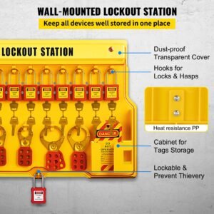 58 pcs lockout tagout kits electrical safety loto kit includes padlocks lockout station hasp tags zip ties lockout tagout safety tools for industrial electric power machinery 4.jpg