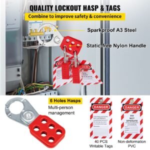 58 pcs lockout tagout kits electrical safety loto kit includes padlocks lockout station hasp tags zip ties lockout tagout safety tools for industrial electric power machinery 5.jpg